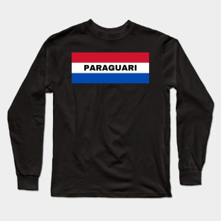 Paraguari City in Paraguay Flag Colors Long Sleeve T-Shirt